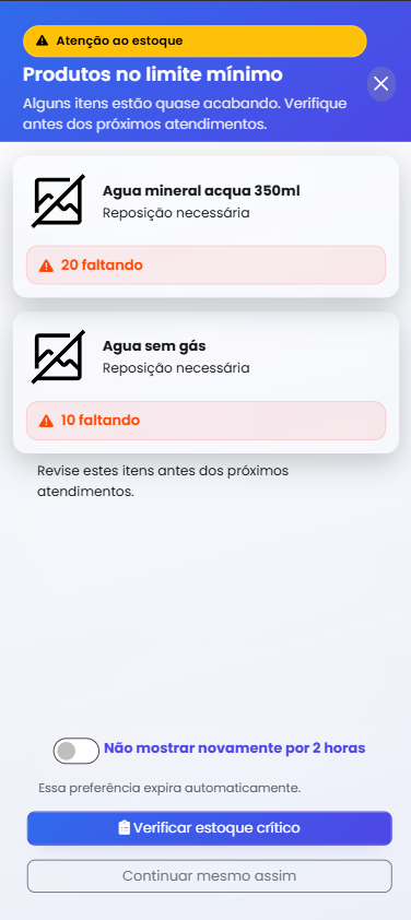 Capa da release Controle de estoque + alertas de estoque mínimo